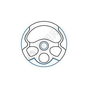 方向盘矢量图像标志 ico维修金属控制碰撞速度卡车车辆驾驶配件插图图片