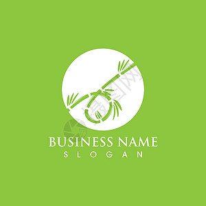竹 Logo 模板矢量 ico叶子温泉艺术热带圆圈木头标识按摩植物商业图片