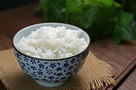 饭碗里的米美食家食谱大米密封餐饮米饭元素蓝色白色谷类图片