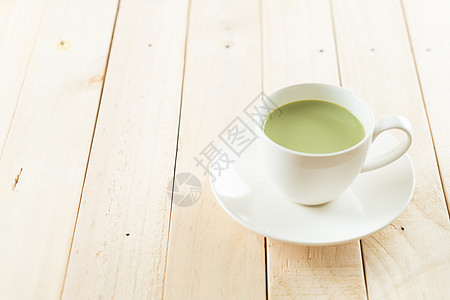 热热配拿铁健康食物白色草本植物咖啡店抹茶饮料杯子咖啡粉末图片