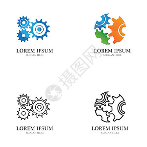齿轮标志模板矢量 ico营销旋转技术引擎车轮机器工程切割标识工程师图片