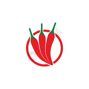 辣椒图标 辣椒矢量图标的平面插图 辣椒植物标签厨房食物香料艺术标识营养菜单餐厅图片