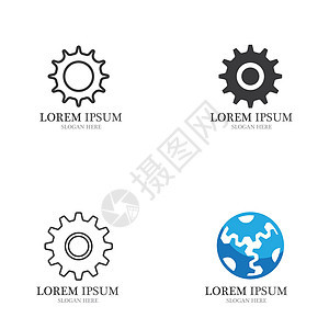 齿轮标志模板矢量 ico网络工程师商业车轮插图机器社区工厂营销技术图片