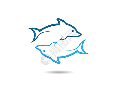 海豚矢量图标插画设计荒野海洋冲浪飞跃野生动物蓝色热带哺乳动物波浪海浪图片