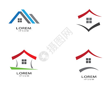 房子符号矢量图解设计销售金融住房贷款插图标识代理人顾问财产投资图片