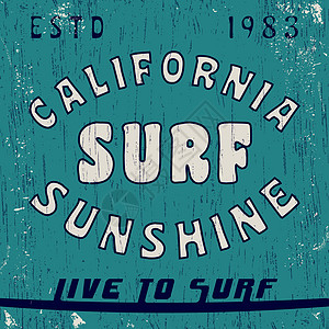加利福尼亚州古年邮票纺织品徽章衬衫骑士学校牛仔布服装裙子海洋贴花图片
