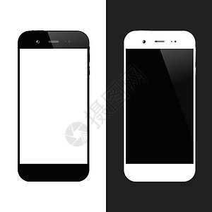 白色黑色智能手机图片