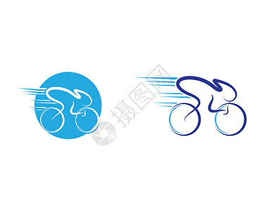 自行车矢量图标符号它制作图案旅游白色蓝色女士阴影活动速度竞赛闲暇标识图片