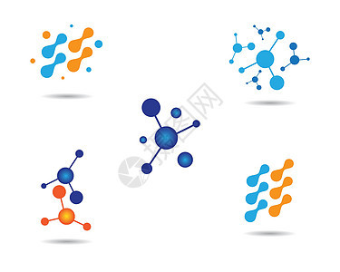 分子矢量 ico粒子细胞白色科学插图化学品化学化学家数据标识背景图片