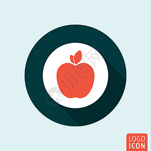 苹果图标隔离水果果汁饮食网站营养叶子插图按钮生态用户图片