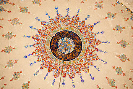 Ottoman时间的花粉艺术图案范例花艺脚凳火鸡装饰品风格装饰花卉背景图片