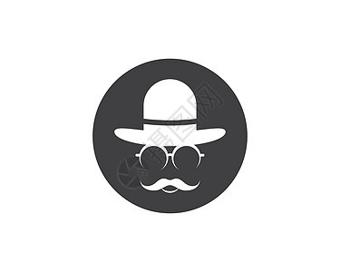 牛仔帽符号矢量 ico男人插图荒野胡子星星皮革牛仔国家男性表演图片