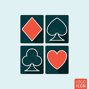 扑克牌图标隔离用户界面财富插图高手扑克俱乐部游戏网站市场图片