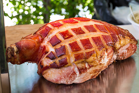 猪肉烤美味火腿生活食物治愈味道剑纹盘子爪子美食图片