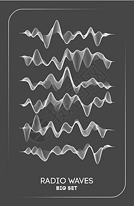 无线电波矢量 射频识别 无线通信 它制作图案声波抽象矢量报纸广播均衡器海浪放射科海滩无线电扬声器收音机信号背景图片