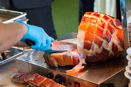 猪肉烤烹饪熟食食物营养火腿味道治愈爪子美味橡木图片