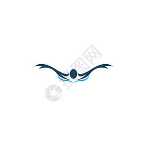 游泳 它制作图案游泳图标标志设计概念蝴蝶男性运动员楼梯海浪水池游泳者标识男人力量图片