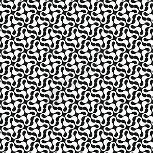 无缝模式 白色背景上各种几何形状  矢量艺术蓝色织物风格包装墙纸纺织品装饰品几何学圆圈图片