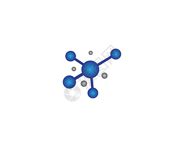 分子矢量 ico医疗化学家白色细胞粒子插图标识化学生物学原子背景图片