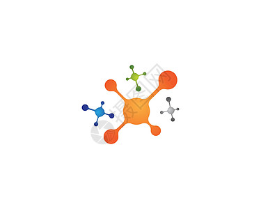 分子矢量 ico生物学科学化学品粒子数据医疗标识技术细胞白色图片