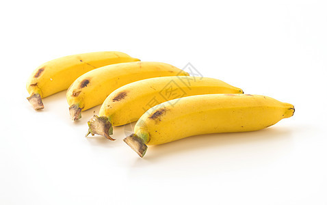 香蕉营养食物剪裁热带饮食小路水果白色黄色小吃图片