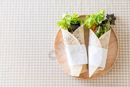 包装沙拉卷面包午餐食物白色小吃蔬菜胡椒沙拉图片
