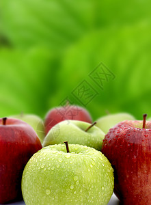 新鲜苹果营养健康饮食水果水滴食物图片