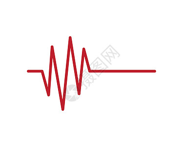 脉冲符号矢量图标它制作图案波形白色有氧运动黑色医疗商业药品插图速度曲线图片