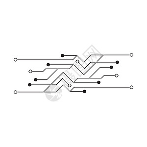 电路矢量图标插图设计商业工程处理器概念木板硬件艺术互联网数据白色图片