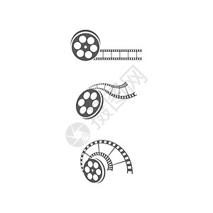 幻灯片矢量图标它制作图案相机线圈摄影电影磁带框架屏幕节日视频条纹图片