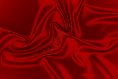红色丝绸面料质地布背景 彩色特写背景图片