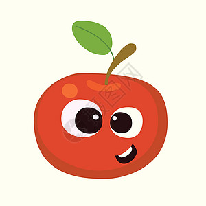 苹果卡通人物矢量图子图形卡通片孩子绘画植物红色饮食果汁花园眼睛插图图片
