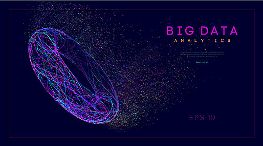 大数据情报网  Web 元素信息 动态形状蓝色未来模板 运动 3d 抽象背景概念图片