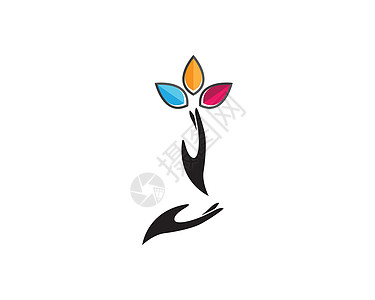 莲花符号矢量 ico叶子冥想瑜伽艺术商业女士插图沙龙百合奢华图片
