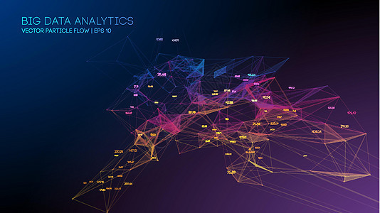 大数据分析区块链技术背景 五颜六色的三角微粒背景  EPS 10  商业背景互联网作品音乐流动网络创新软件展示安全科学图片