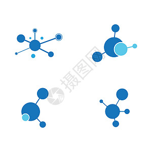 它制作图案分子矢量图标白色科学化学家数据化学品细胞遗传学标识粒子化学图片