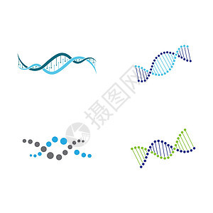 基因符号矢量图标它制作图案药品螺旋公司标识身份白色技术化学染色体生物学背景图片