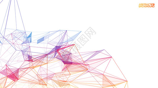 网络背景摘要 在白色背景下连接线网格三角形结构的技术业务概念 全球互联网通信丰富多彩的科技背景 矢量图 Eps 10造型短跑蓝色背景图片