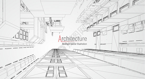 建筑线背景 建筑施工素描矢量摘要 现代城市 3d 项目 技术几何网格 电线蓝图房子 数字架构师创新线框计算机框架工程师地面绘画草图片