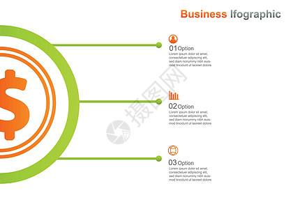 业务信息图表设计模板  3 选项信息图表矢量图 完美的营销推广演示文稿设计元素战略关键词技术网络界面交通数据概念广告创造力图片