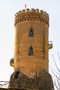 Chindia塔或是位于罗马尼亚Targoviste市中心的Targoviste皇家法院或纪念碑的一座塔穿刺器石塔废墟历史性旅行图片