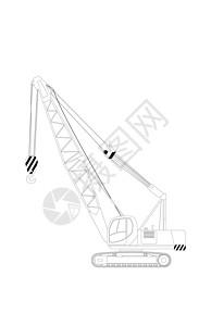 履带底盘上的履带式自行起重机图片