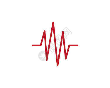 脉冲符号矢量图标它制作图案音乐波形商业技术黑色医院白色有氧运动医疗药品图片