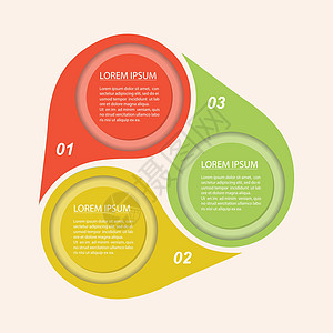 矢量圆形信息图表模板 饼图业务概念分为三部分梯子坡度空白草图工作进步金融手绘绘画商业图片