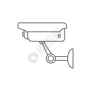 用于监视和安全的摄像机图标 它制作图案矢量背景图片
