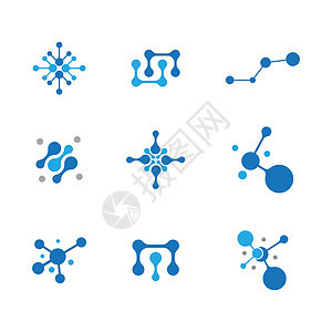 分子矢量 ico化学家粒子化学化学品生物学数据医疗技术白色插图背景图片