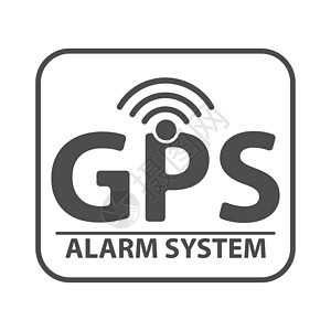 带有 GPS signa 铭文报警系统的信息板绘画罪行警告注意力定位贴纸手绘全球卫星空白图片