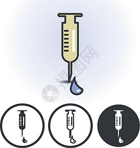 带滴 ico 的注射器图片