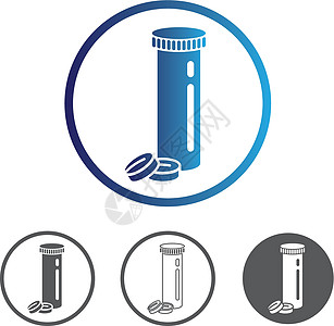 药丸与瓶 ico护士管子情况化学治疗插图盒子药店心脏病学处方图片