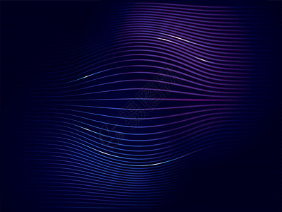深蓝色紫色霓虹灯抽象数字波背景图片